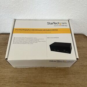 Startech sv231dpddua 2 Port dual displayPort USB KVM Switch with Audio & USB Hub